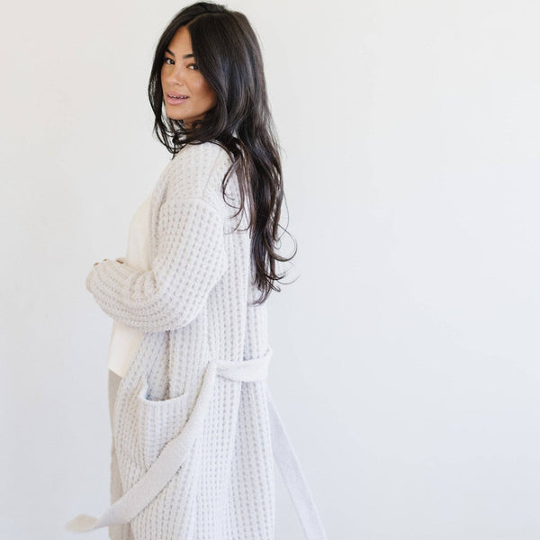 WAFFLE KNIT ROBES: Oxford / XL