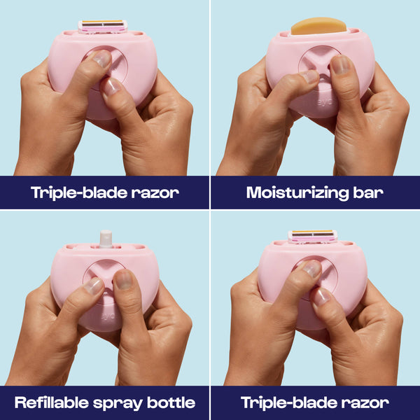 All-in-One Razor - Pink Portable On-the-Go Razor - Lulu Bella Boutique