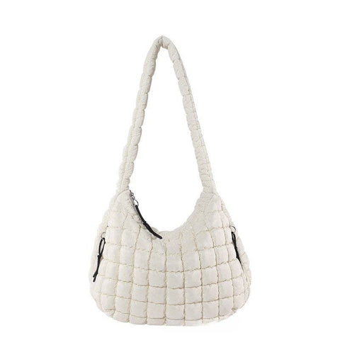 Solid Color Cloud Bag Large Capacity Shoulder Bag DP6102: Beige - Lulu Bella Boutique