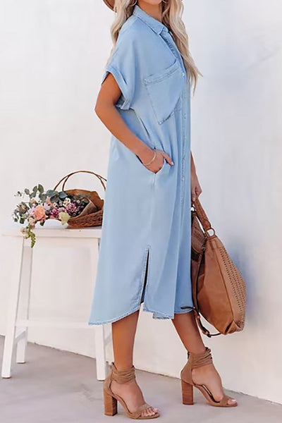 Denim Button Down Dress