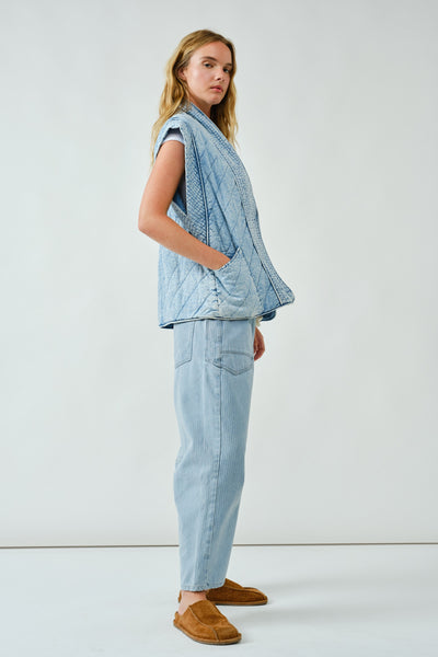 The Marina Denim Vest - Lulu Bella Boutique