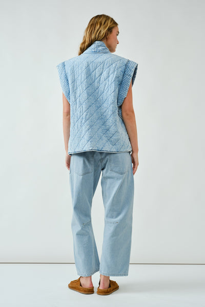 The Marina Denim Vest - Lulu Bella Boutique