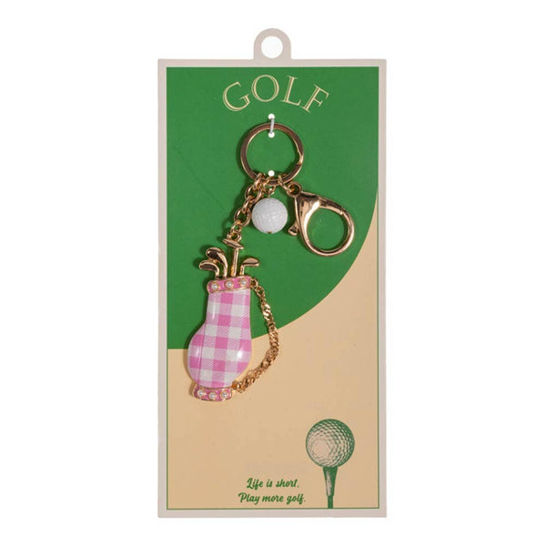 Golf Bag Charm Drop Keychain Bag Charm: Multi - Lulu Bella Boutique