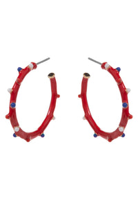 Enamel Dot Hoops