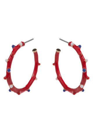 Enamel Dot Hoops