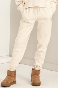 Mid-Rise Drawstring Jogger Pants