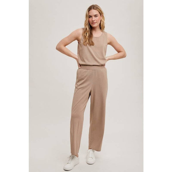 KNIT PANTS: Taupe - Lulu Bella Boutique