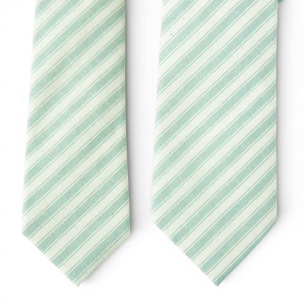 Pistachio Stripe - Men's Tie: Mens Modern - 2.5" wide x 58" long