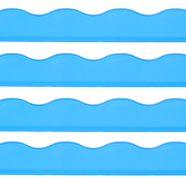 MAHJONG RACK PUSHER ADD ON-MAGNETIC | Premium Acrylic Set(4): Transparent-Wavy-Blue