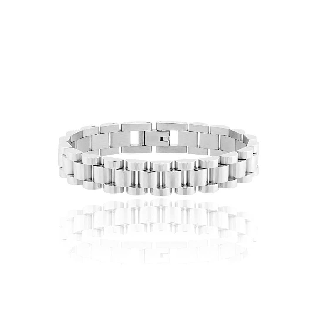 Watch Strap Link Bracelet: Silver / 16 cm (Women)