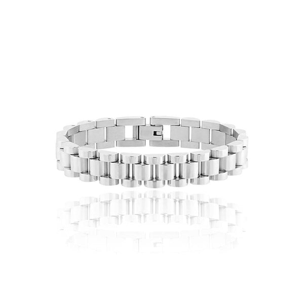 Watch Strap Link Bracelet: Silver / 16 cm (Women)