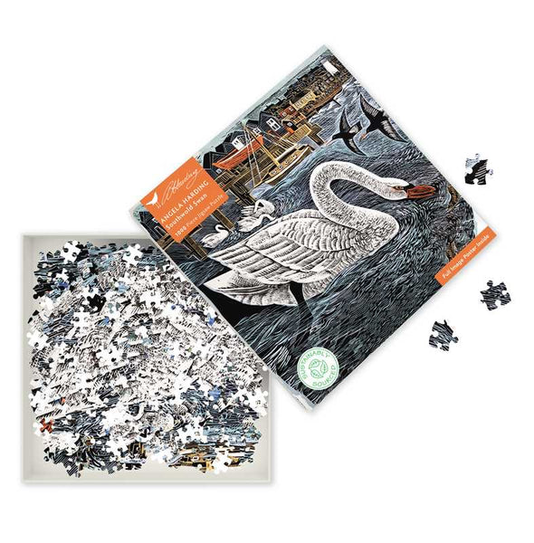 Adult Sustainable Jigsaw Puzzle Angela Harding: Southwold Swan by