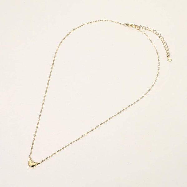 SECRET BOX_14K Gold Dipped Heart Pendant Necklace