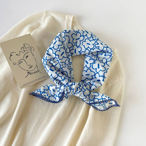 Versatile Retro Printed Square Scarf - Lulu Bella Boutique