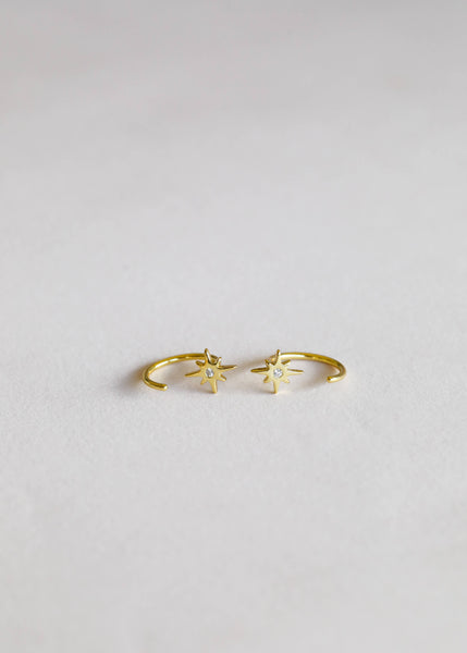 Icon Huggies - Star - Gold Earrings