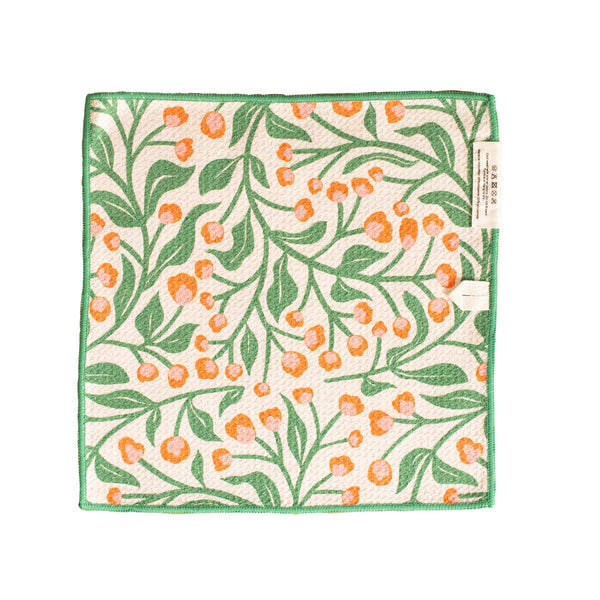 Olive Gardenia Double-Sided: Washcloth / Green