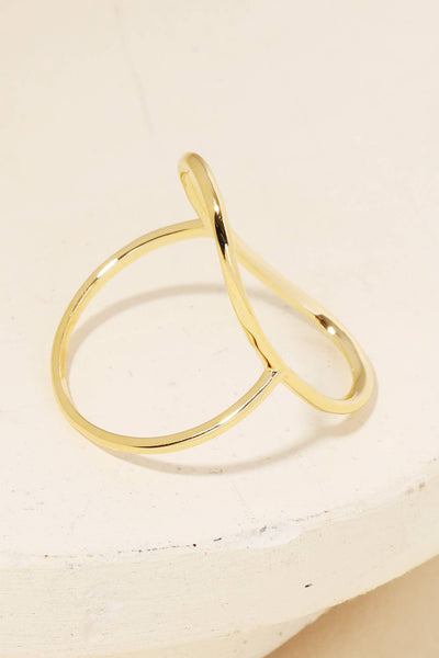 Curved Oval Minimalist Ring: S - Lulu Bella Boutique