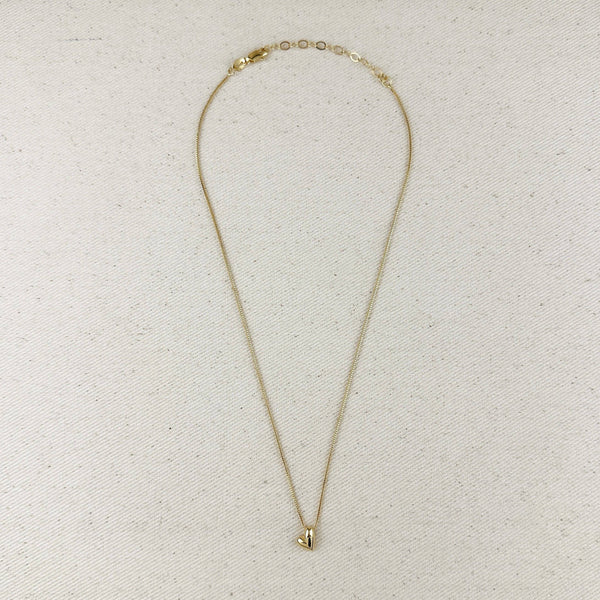 18k Gold Filled Uneven Heart Necklace - Lulu Bella Boutique