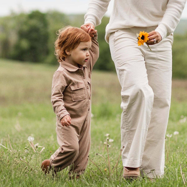 Acid Wash Infant Jumpsuit: Ginger Loaf
