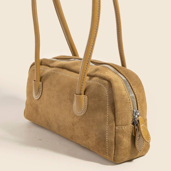 Suede Baguette Hand Bag: KA