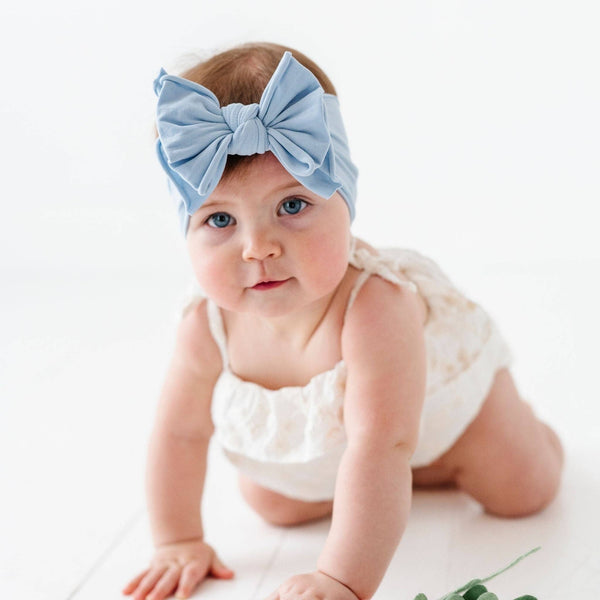 Baby Bling® FAB-BOW-LOUS® soft nylon bow headband: Pink - Lulu Bella Boutique
