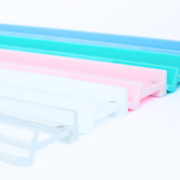 MAHJONG RACKS | Premium Acrylic | 4 Racks + 4 Pushers: Solid Macaron Blue