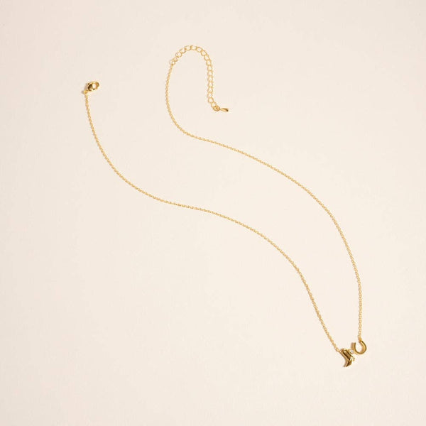 18K Gold Dipped Rodeo Boot Horseshoe Necklace: 18K GD / ONE