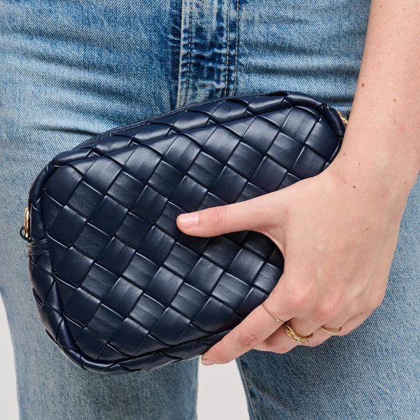 Maddie Woven Crossbody: Black - Lulu Bella Boutique