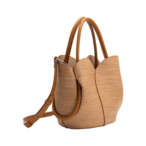 Tulip Raffia Embossed Recycled Top Handle Pre-Order 3/15 - Lulu Bella Boutique