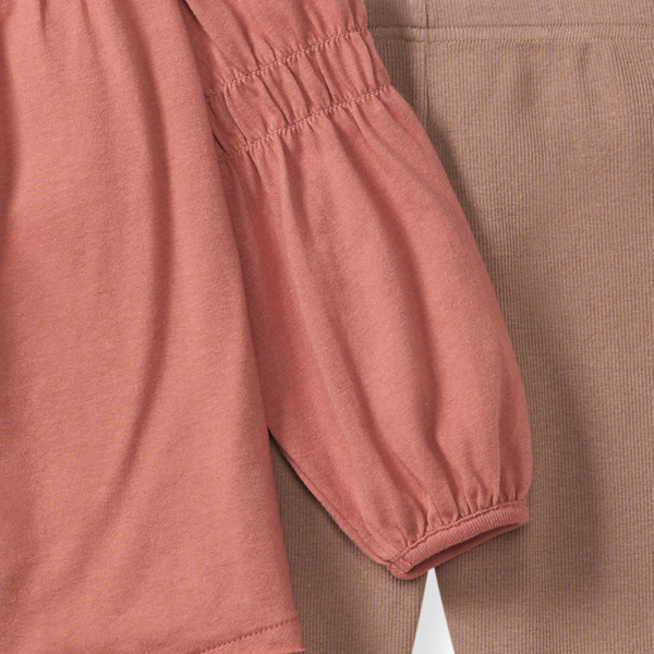 Smocked Toddler Tunic Set: Cedar