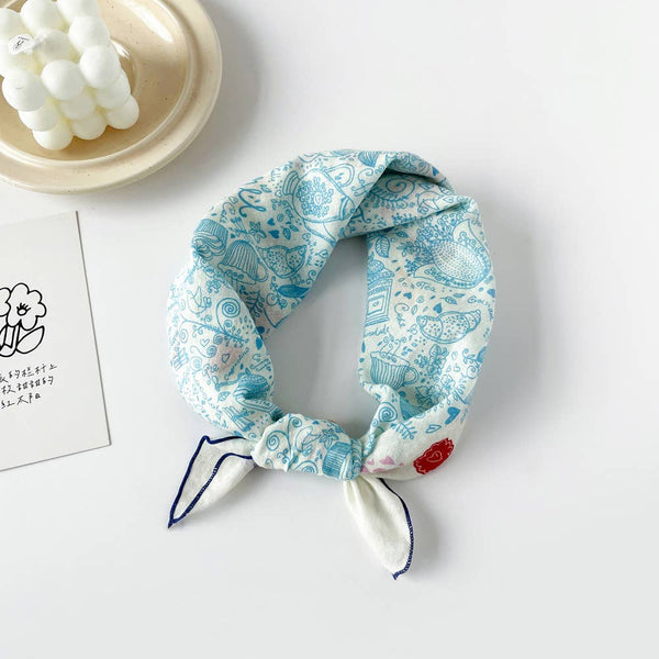 Vintage Paisley Versatile Floral Print Square Scarf - Lulu Bella Boutique