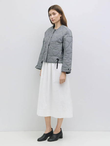 The Rochelle Jacket | Women's Quilted Gingham Jacket: Black