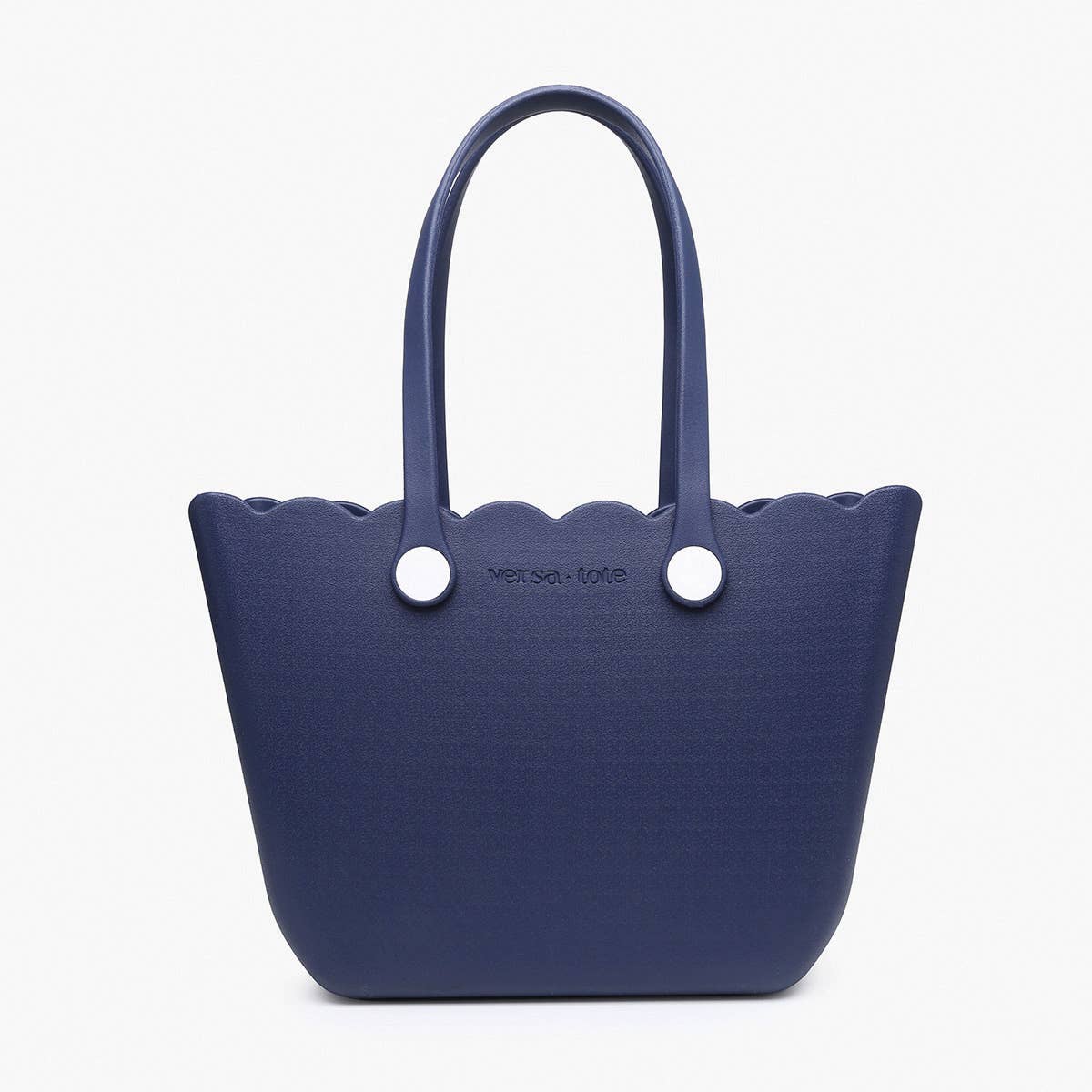 V2335 Rose Scalloped Versa Tote w/ Interchangeable Straps: Navy