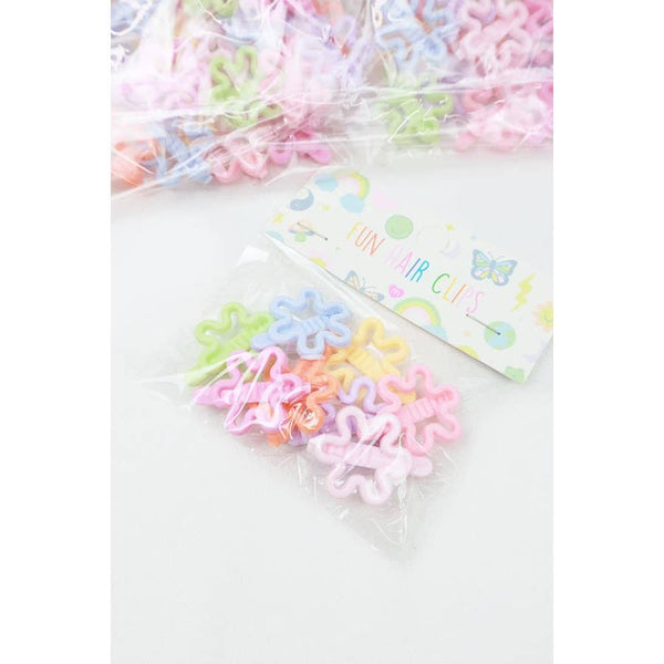 Candy Color Mini Flower Hair Clips: MIX COLOR / ONE - Lulu Bella Boutique