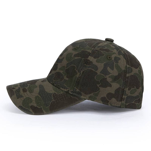 Vintage Camo Print Adjustable Unstructured Dad Baseball Cap: DarkGreen / M - Lulu Bella Boutique