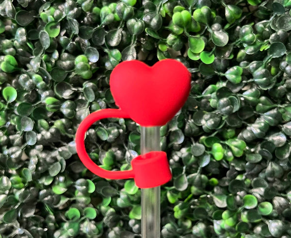 Large Heart Straw Toppers: Mint