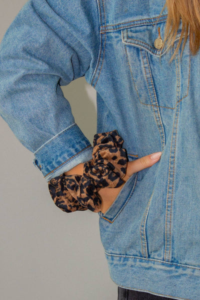 Chunky Cheetah Jumbo Scrunchie