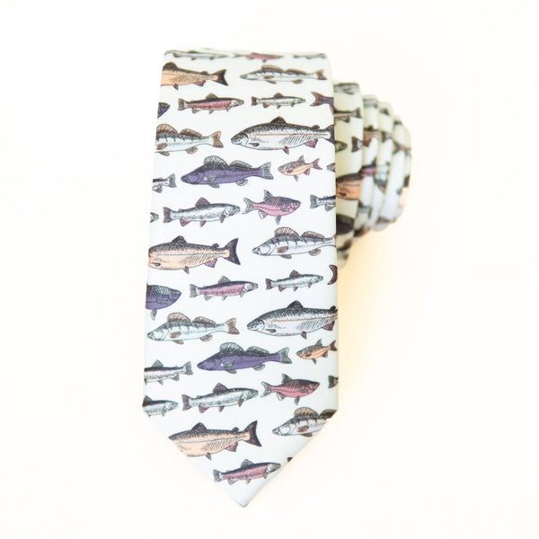 Fish On! - Men's Tie: Mens Modern - 2.5" wide x 58" long