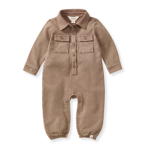 Acid Wash Infant Jumpsuit: Ginger Loaf