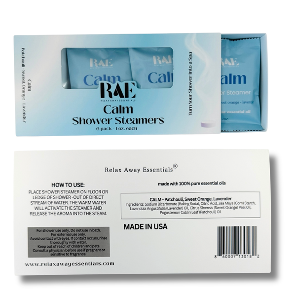Calm Shower Steamers 6 Pack - Made in USA - Aromatherapy