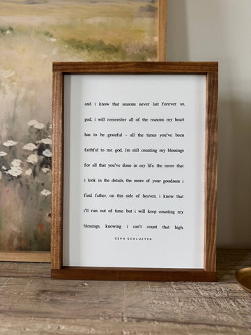 Counting my blessings: Dark Walnut / 13x17" - Lulu Bella Boutique