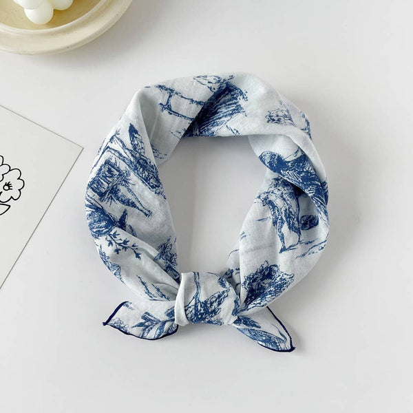 Vintage Paisley Versatile Floral Print Square Scarf - Lulu Bella Boutique