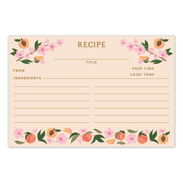 Peach Blossom Tin Recipe Box - Lulu Bella Boutique