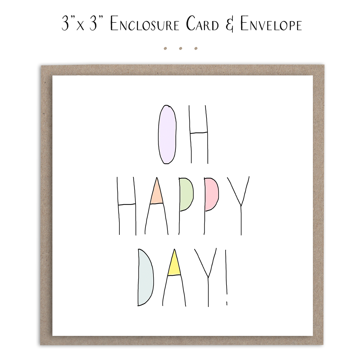 Oh Happy Day - Mini Card: Glitter - Lulu Bella Boutique