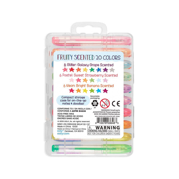 Mini Doodlers: Fruity Scented Gel Pens (Set of 20) - Lulu Bella Boutique