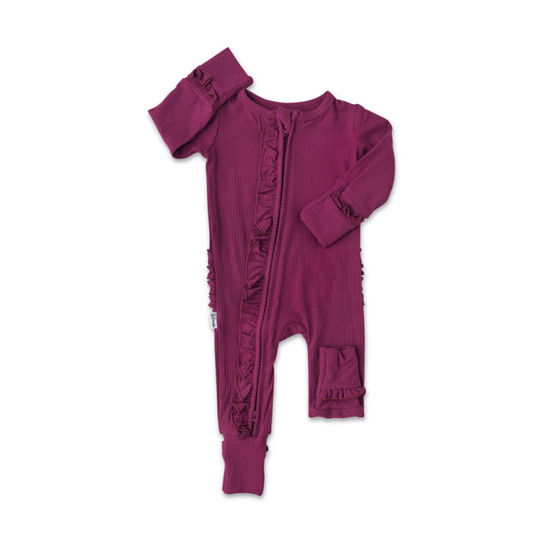 Bamboo Baby Pajama Sleepies Little Baby Ruffle Zip Zara: 2T