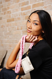 Pink Gingham Lanyard