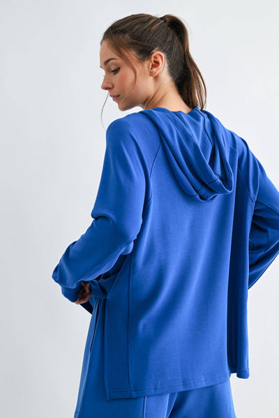 Laguna Dune Hoodie Set with Pants: DEEP INDIGO - Lulu Bella Boutique