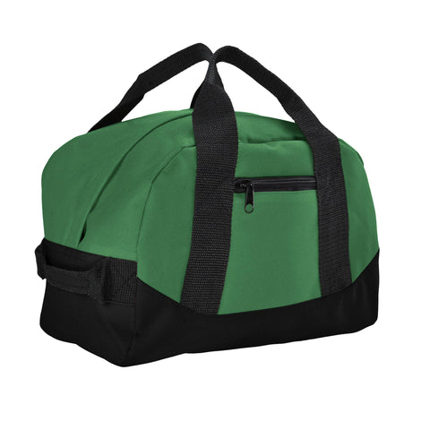 12" Mini Two Tone Duffle Bag: Dark Green - Lulu Bella Boutique