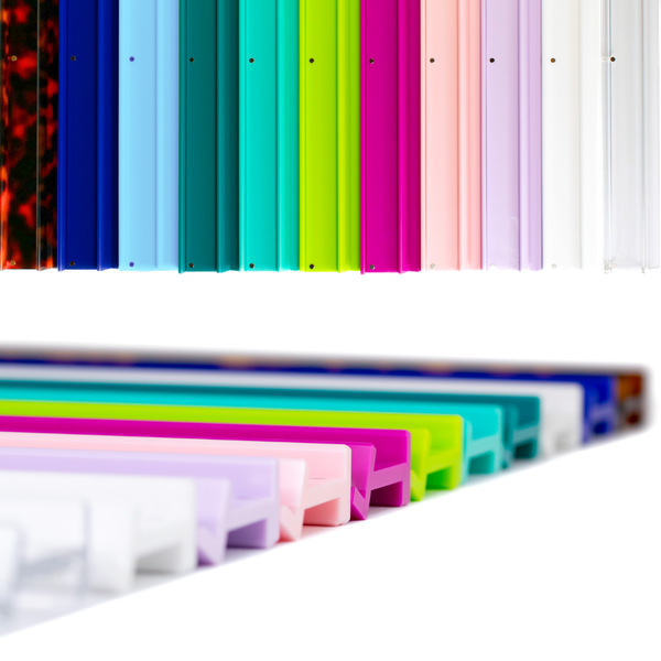 MAHJONG RACKS | Premium Acrylic | 4 Racks + 4 Pushers: Solid Magenta